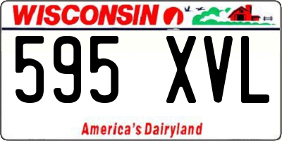 WI license plate 595XVL