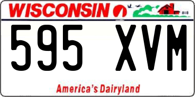 WI license plate 595XVM