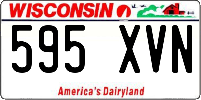 WI license plate 595XVN