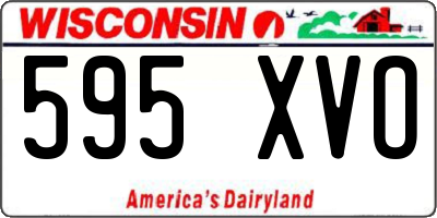 WI license plate 595XVO