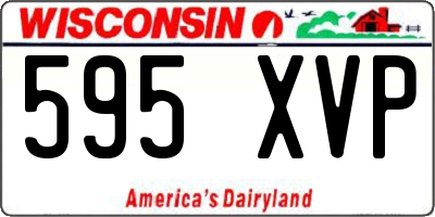 WI license plate 595XVP
