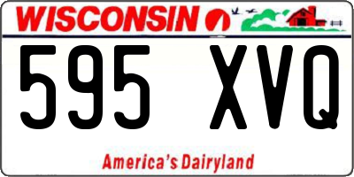WI license plate 595XVQ