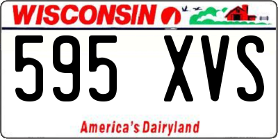 WI license plate 595XVS