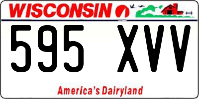 WI license plate 595XVV
