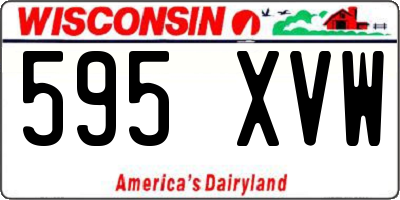 WI license plate 595XVW