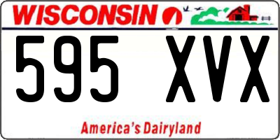 WI license plate 595XVX