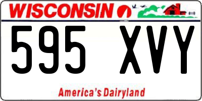WI license plate 595XVY