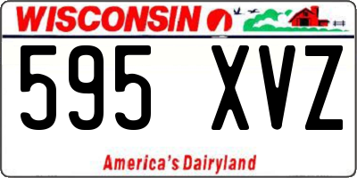 WI license plate 595XVZ