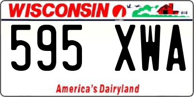 WI license plate 595XWA