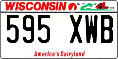 WI license plate 595XWB