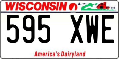 WI license plate 595XWE