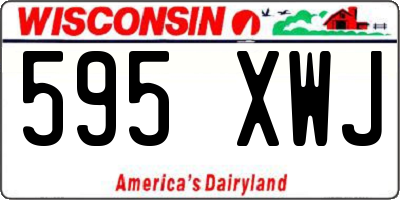 WI license plate 595XWJ