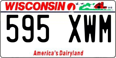 WI license plate 595XWM