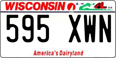 WI license plate 595XWN