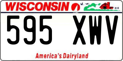 WI license plate 595XWV