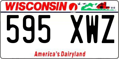 WI license plate 595XWZ