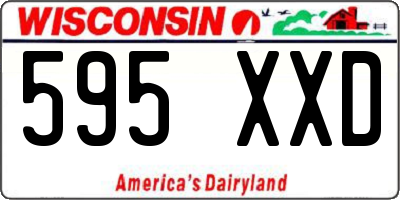 WI license plate 595XXD