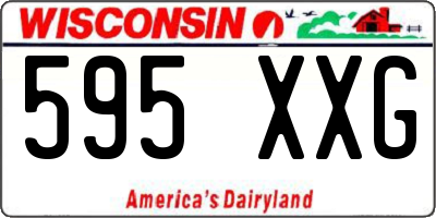 WI license plate 595XXG