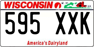 WI license plate 595XXK