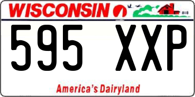 WI license plate 595XXP