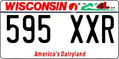 WI license plate 595XXR