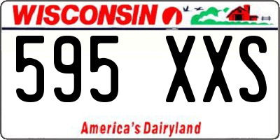 WI license plate 595XXS