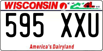 WI license plate 595XXU