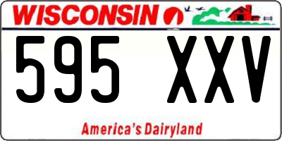 WI license plate 595XXV