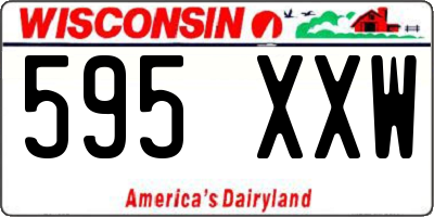 WI license plate 595XXW