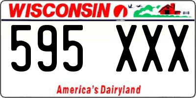 WI license plate 595XXX