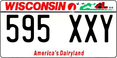 WI license plate 595XXY
