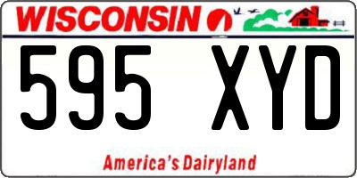 WI license plate 595XYD