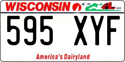 WI license plate 595XYF