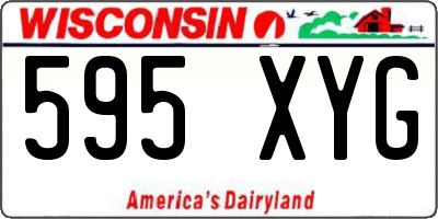 WI license plate 595XYG