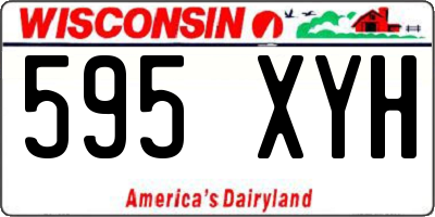 WI license plate 595XYH