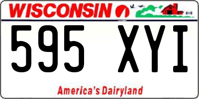 WI license plate 595XYI