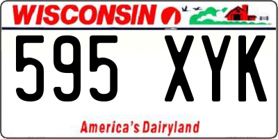 WI license plate 595XYK