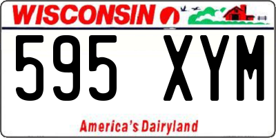 WI license plate 595XYM