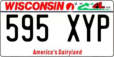 WI license plate 595XYP