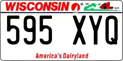 WI license plate 595XYQ