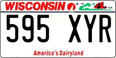 WI license plate 595XYR