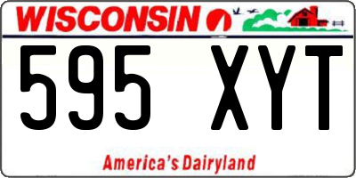 WI license plate 595XYT