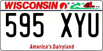 WI license plate 595XYU