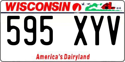 WI license plate 595XYV