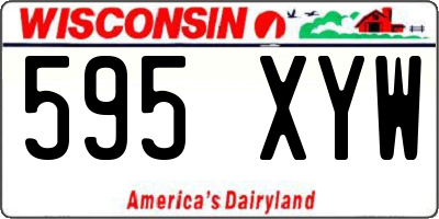 WI license plate 595XYW