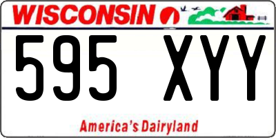 WI license plate 595XYY