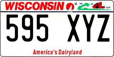 WI license plate 595XYZ