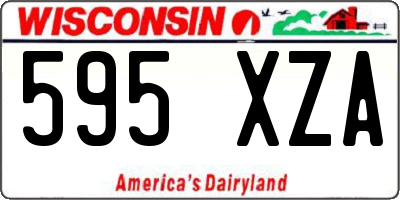 WI license plate 595XZA
