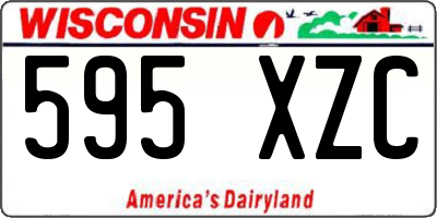 WI license plate 595XZC