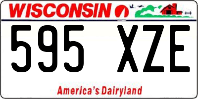 WI license plate 595XZE